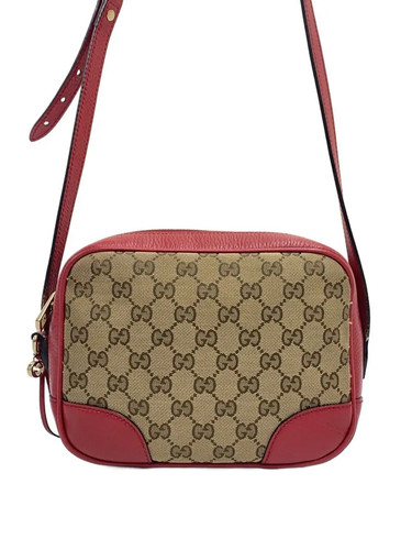 Gucci shoulder bag red canvas - bag,